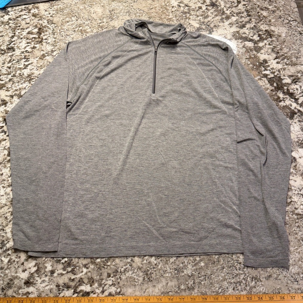 Lululemon Mens Metal Vent Tech 1/2 Zip Pullover Gray XXL